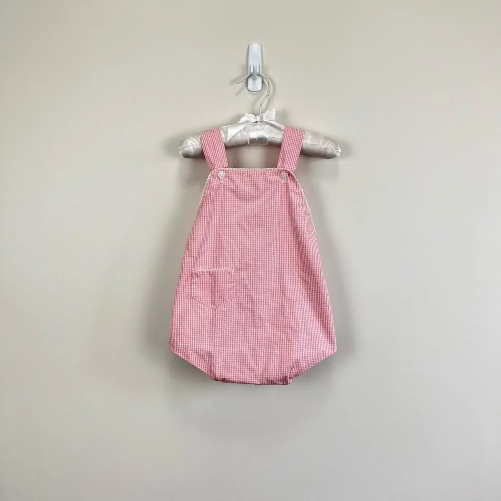 H.M. Woggle Bug Pink Bow Sun Suit Romper 12 Months USA